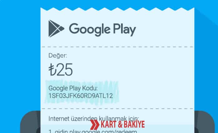 Google Play Hediye Kartı