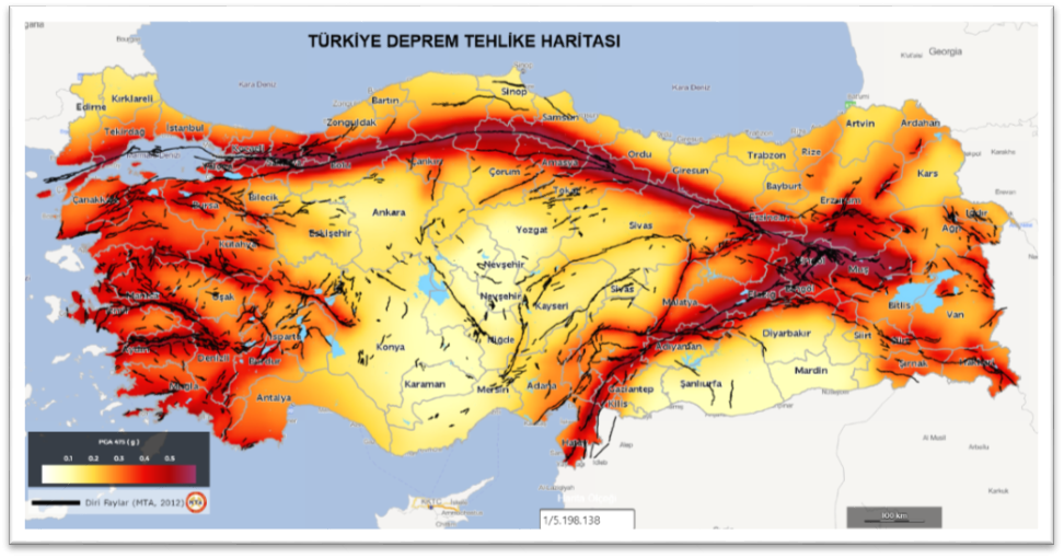 Türkiye deprem haritası