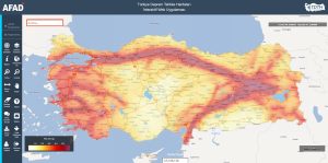 interaktif deprem tehlike haritası